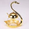 Swan gold sugar dish