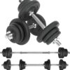 50kg Adjustable Dumbbell and Barbell Set