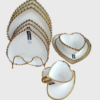 Nordic heart-shaped dinner set with gold rim