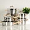 12pcs stainless steel cookware set