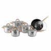 12pcs stainless steel cookware set