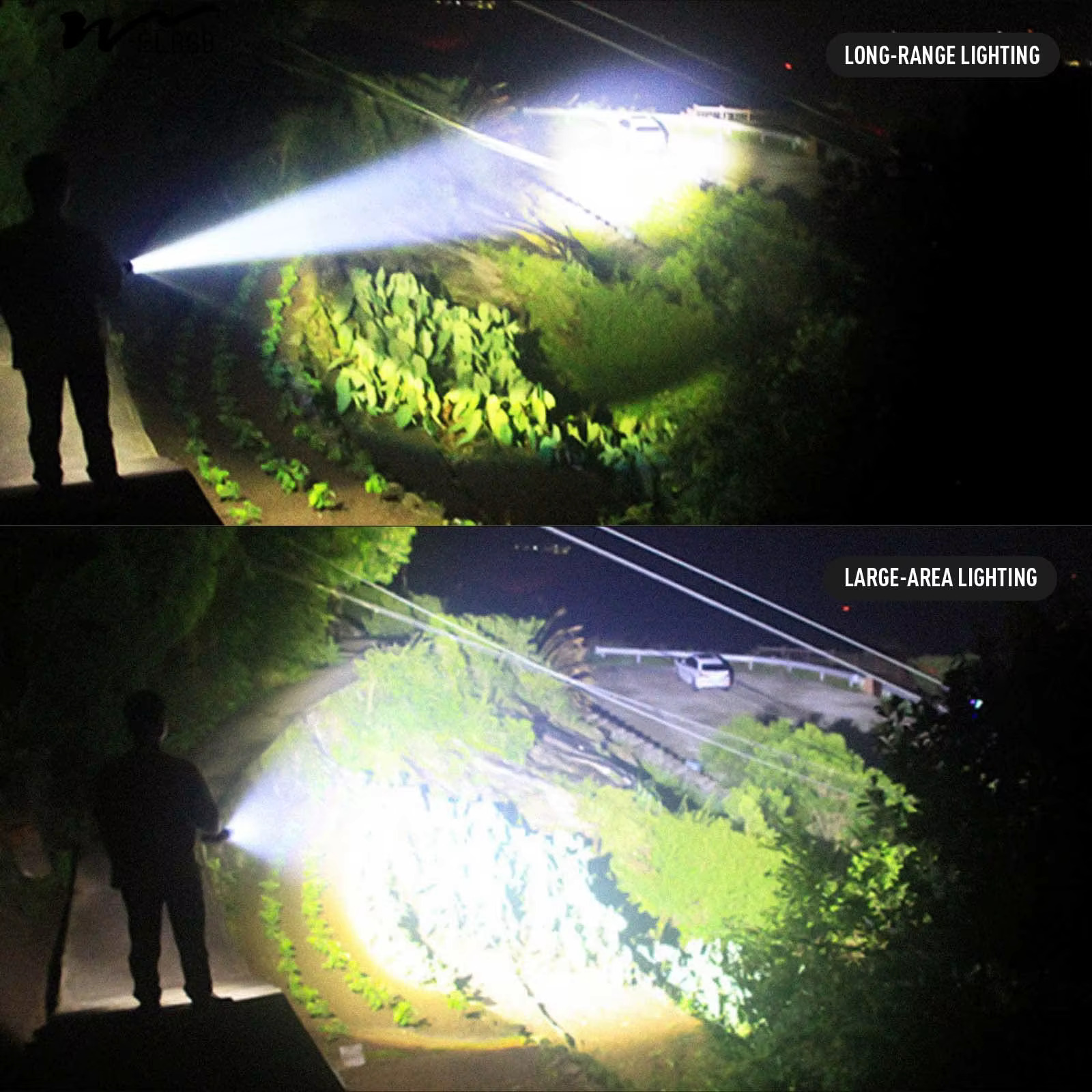 Long range vs wide area beam comparison